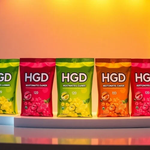 Explore flavorful Hqd Pods displayed in a colorful arrangement with an inviting design.